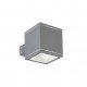 Applique da esterno in alluminio con doppio diffusore quadrato in vetro pirex