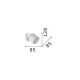 Applique da parete a led con diffusore in metallo orientabile