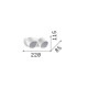 Applique da parete a led con doppio diffusore in metallo orientabile