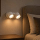 Applique da parete a led con doppio diffusore in metallo orientabile