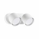 Applique da parete a led con doppio diffusore in metallo orientabile