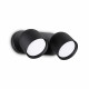 Applique da parete a led con doppio diffusore in metallo orientabile