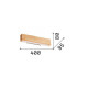Applique da parete a led con struttura in alluminio e corpo in legno