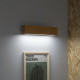 Applique da parete a led con struttura in alluminio e corpo in legno