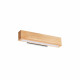 Applique da parete a led con struttura in alluminio e corpo in legno