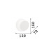 Applique da parete a led con struttura in metallo a disco