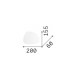 Applique da parete a led con struttura in metallo dal design moderno