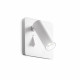 Applique da parete con base quadrata e diffusore tubolare a led orientabile
