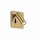 Applique da parete con base quadrata e diffusore tubolare a led orientabile