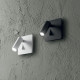 Applique da parete con base quadrata e diffusore tubolare a led orientabile