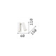 Applique da parete con base rettangolare e diffusore a led orientabile