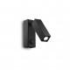 Applique da parete con base rettangolare e diffusore a led orientabile