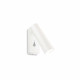 Applique da parete con base rettangolare e diffusore tubolare a led orientabile