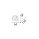Applique da parete con base rotonda e diffusore a led orientabile