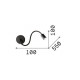 Applique da parete con diffusore a braccio orientabile lungo