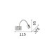 Applique da parete con diffusore a led a braccio flessibile in metallo