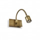 Applique da parete con diffusore a led a braccio flessibile in metallo