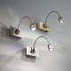 Applique da parete con diffusore a led a braccio flessibile in metallo