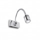 Applique da parete con diffusore a led a braccio flessibile in metallo