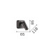 Applique da parete con diffusore a led orientabile e base quadrata