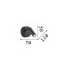 Applique da parete con diffusore a led orientabile e base rotonda