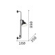 Applique da parete con struttura in metallo dal design moderno