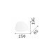 Applique da parete grande a led con struttura in metallo dal design moderno