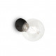 Applique da parete in ceramica smaltata con diffusore in vetro