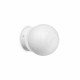 Applique da parete in metallo con diffusore a sfera in policarbonato