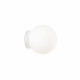 Applique da parete mini in metallo con diffusore a sfera dal design moderno