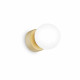 Applique da parete moderna in metallo con diffusore a boccia in vetro