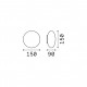Applique da parete per esterni con struttura in alluminio e diffusore in pvc