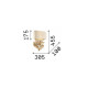 Applique da parete rustica con struttura in resina e paralume in pvc