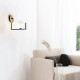 Applique da parete struttura in metallo e diffusore in vetro dal design moderno