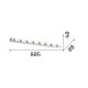 Applique lunga con struttura lineare in metallo dal design moderno