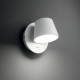 Applique moderna a led con diffusore in alluminio ruotabile