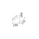 Applique moderna con struttura in metallo con diffusore a led orientabile