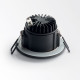 Faretto da incaso a led con struttura in alluminio rotonda