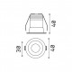 Faretto da incasso a led con struttura rotonda in alluminio