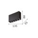 Faretto da soffitto a led con struttura rettangolare in alluminio