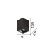 Faretto da soffitto grande a led struttura in alluminio e diffusore in acrilico