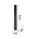 Faretto da soffitto in alluminio con diffusore quadrato alto