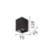 Faretto da soffitto medio a led struttura in alluminio e diffusore in acrilico