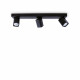 Faretto da soffitto struttura in alluminio e 3 diffuosri orientabili quadrati