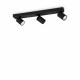 Faretto da soffitto struttura in alluminio e 3 diffuosri orientabili rotondi