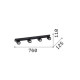 Faretto da soffitto struttura in alluminio e 4 diffuosri orientabili quadrati