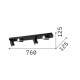 Faretto da soffitto struttura in alluminio e 4 diffuosri orientabili rotondi