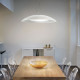 Lampada a sopensione con diffusore in doppio vetro dal design moderno