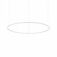 Lampada a sospensione a led con diffusore rotondo in metallo grande