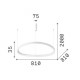 Lampada a sospensione a led grande in alluminio dal design moderno